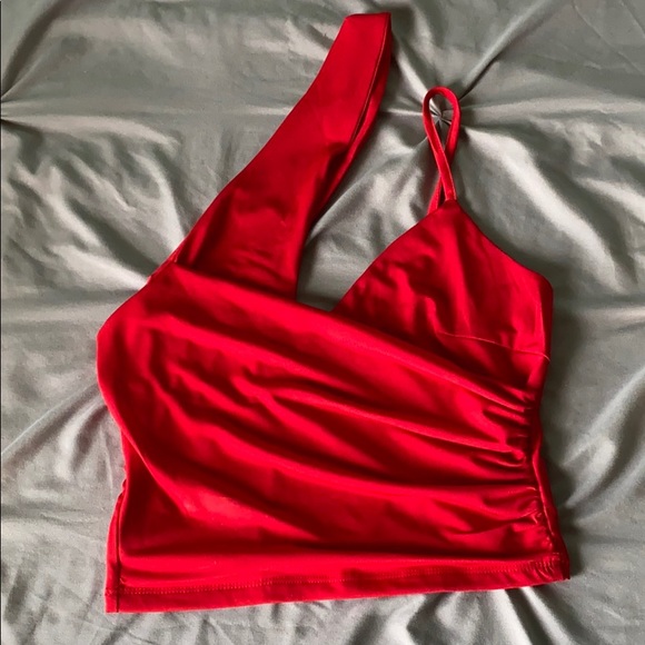 SHEIN Tops - Red Cross Shoulder Going Out Top
